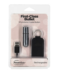 First Class Mini Rechargeable Bullet W/crystal - 9 Functions