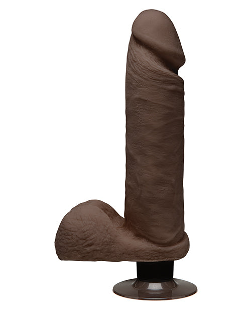 The D 8" Perfect D Vibrating W/balls - Chocolate