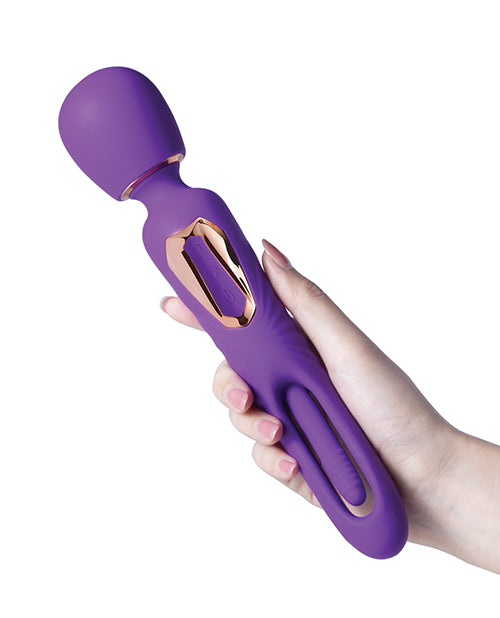 Riley Vibrating Massage Wand & G-spot Tapping Stimulator - Purple