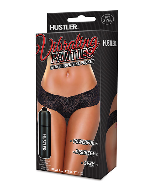 Hustler Vibrating Panties W/bullet Black.