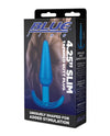 Blue Line C & B 4.25" Slim Tapered Butt Plug - Jelly Blue