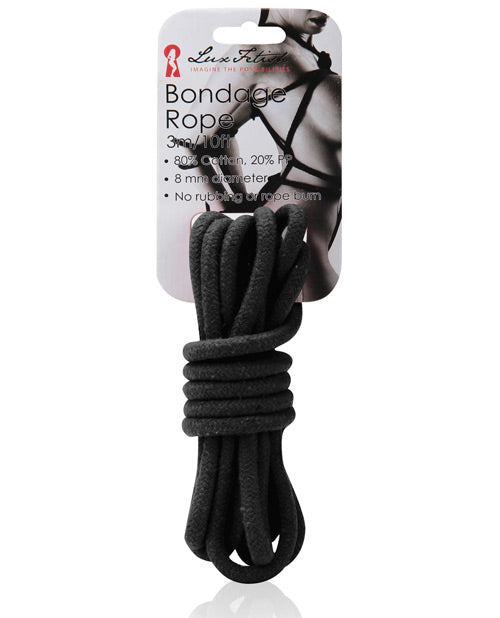 Lux Fetish Bondage Rope - Black