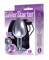 The 9's The Silver Starter Bejeweled Round Stainless Steel Plug