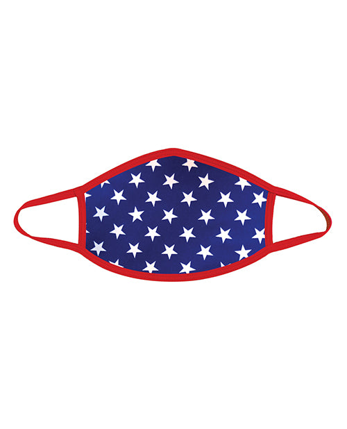 Neva Nude Murica Usa Blue Star Mask W/100% Cotton Liner Red