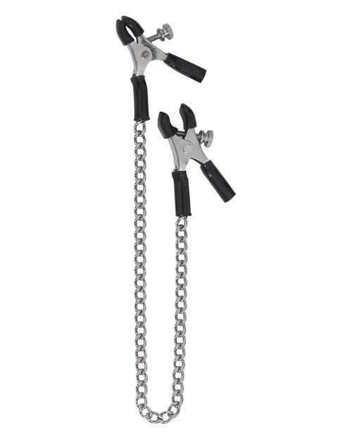 Spartacus Adjustable Micro Plier Nipple Clamps W/link Chain