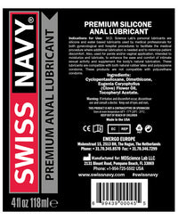 Swiss Navy Silicone Based Anal Lubricant - 4 Oz