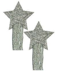 Pastease Tassle Glitter  Stars - Silver O/s