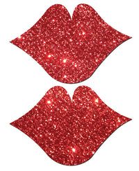 Pastease Premium Glitter Lips - Red O/s