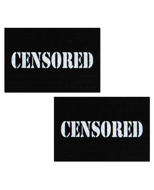Pastease Premium Censored Pastie - Black/white O/s