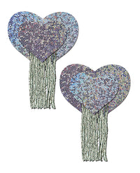 Pastease Tassel Glitter Heart - Silver O/s