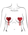 Pastease Tassel Holographic Heart - Red O/s