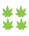 Pastease Premium Petites Leaf - Glow In The Dark Green O/s Pack Of 2 Pair