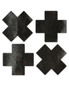 Pastease Premium Petites Liquid Cross - Black O/s Pack Of 2 Pair