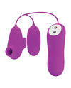 Pretty Love Suction & Vibro Bullets - Fuchsia