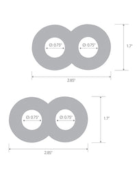 Blue Line C & B Dual Cock & Ball Stamina Enhancement Ring - Jelly Blue Pack Of 2