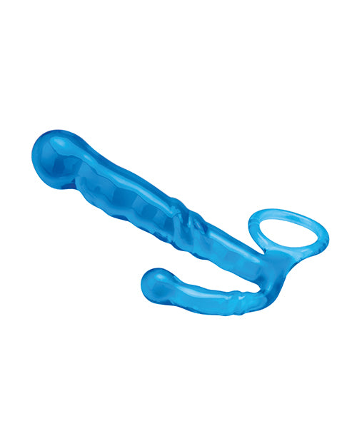 Blue Line C & B 4.5" Beginners Prostate Massager - Jelly Blue