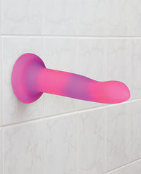 Addiction 8" Rave Glow In The Dark Dong - Pink/purple