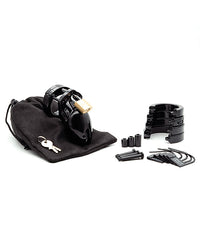 Cb-6000s 2 1/2" Cock Cage & Lock Set - Black