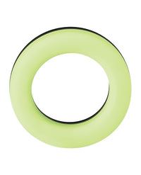 Forto F-19 Two Tone Liquid Silicone Cock Ring - Black/glow In The Dark