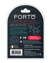 Forto F-19 Two Tone Liquid Silicone Cock Ring - Black/glow In The Dark