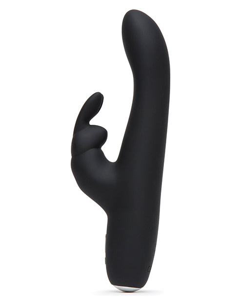 Fifty Shades Of Grey Greedy Girl Rechargeable Slimline Rabbit Vibrator - Black