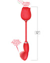 Wild Rose Suction & Come Hither Vibrator - Red