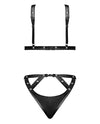 Lust Contessa Cupless Strappy Brazilian Teddy Black