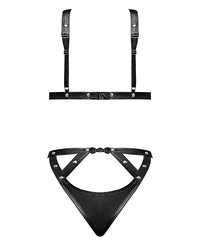 Lust Contessa Cupless Strappy Brazilian Teddy Black