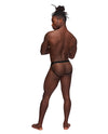 Fetish Cyclops Nylon Spandex Pouchless Jock Strap Black