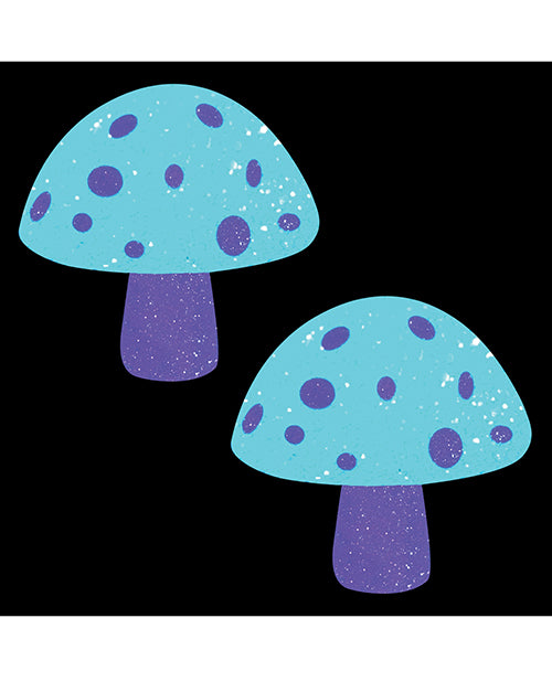 Neva Nude Black Light Glitter Shroom Pasties - Pink/white O/s