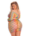 Pink Lipstick Pot Of Gold Skirt Set Rainbow