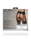 Shots Ouch Vibrating Strap On Thong W/adjustable Garters - Black