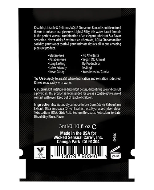 Wicked Sensual Care Aqua Water Based Lubricant - Oz