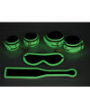 Master Series Kink In The Dark Glowing Cuffs & Blindfold & Paddle Set