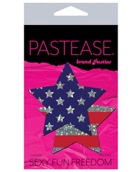 Pastease Premium Glitter Patriotic Star - Red/blue O/s