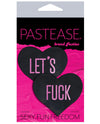 Pastease Premium Let's Fuck Hearts - Black O/s