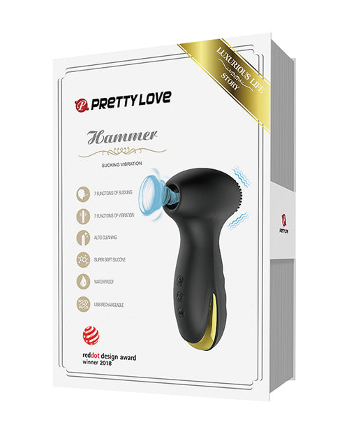 Pretty Love Hammer Sucking & Vibrating - Black & Gold