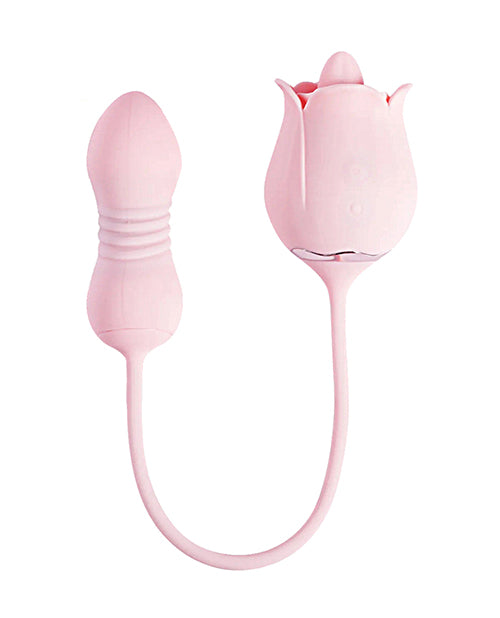 Fiona Plus Rose Clit Licking Stimulator & Thrusting Egg