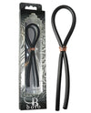 Bolo Silicone Lasso W/rose Gold Crown Slider Ring - Black