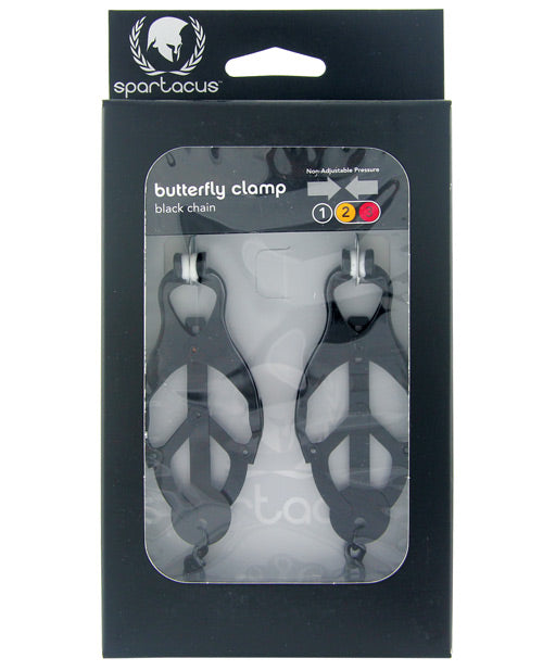 Spartacus Black Butterfly Style Nipple Clamps W/chain