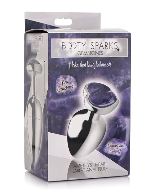 Booty Sparks Gemstones Amethyst Heart Anal Plug